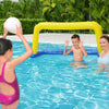 Inflatable Pool Party Float Set with Volleyball Football and Basketball for Summer Water Games