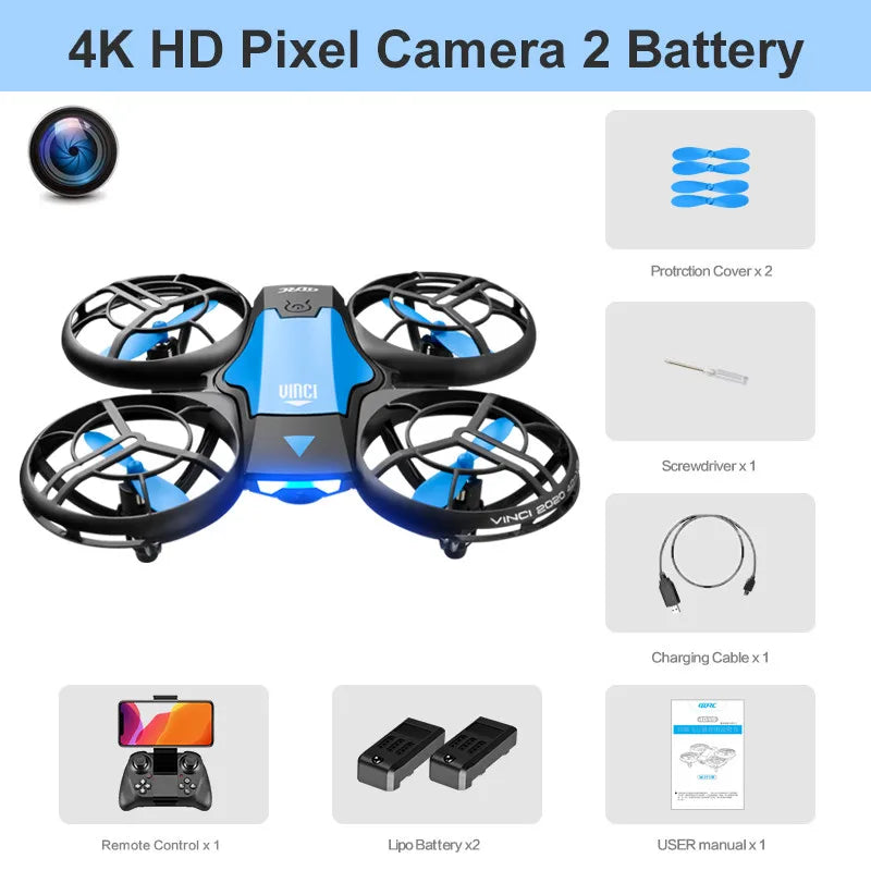 V8 Mini Drone with 4K and 1080P Wide-Angle Camera and WiFi FPV