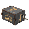 Retro Hand Crank Wooden Music Box Elegant Desktop Musical Box Kids Birthday Festival Gift Vintage Home Craft Ornament