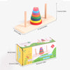 Baby Wooden Rainbow Stacking Ring Tower – Montessori Puzzle Toy, Educational Color and Shape Geometric Game for Kids