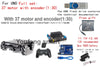 25KG Load RC Tank V3 Mecanum Wheel Robot Car for Arduino, DIY Kit with Encoder Motor and PS2 Handle, Programmable Robot Kit
