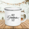 Best Mom/Dad Ever Enamel Mug - Funny 'Best Mom/Dad Ever' Coffee & Tea Cup with Handle - Gift for Mom & Dad