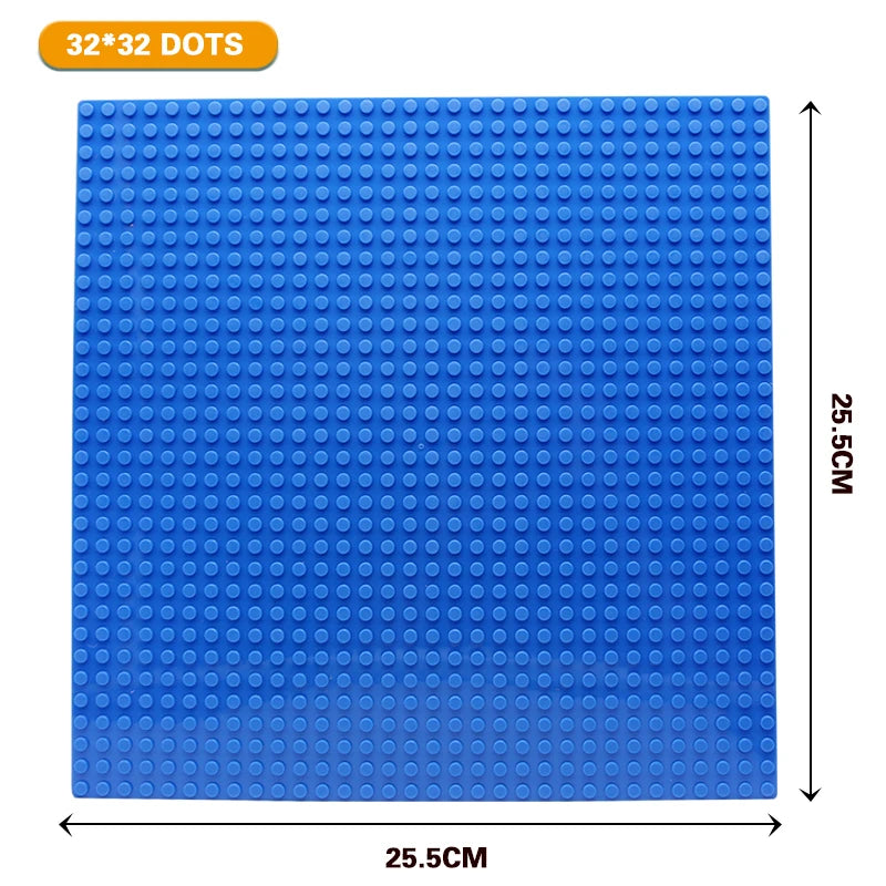 Classic Baseplates 32x32, 16x32, and 16x16 Dots – DIY Plastic Building Blocks Construction Toys
