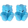 Women's Highland Cow & Teddy Bear Plush Slippers – Soft Indoor Christmas Slip-On, Fits EU 36-41 (26 cm / 10.2 in)