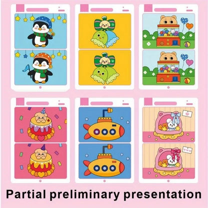 Find the Difference Dry Erase Activity Cards for Attention Training and Learning Reusable Educational Set for Kids
