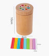 Montessori Wooden Matching Toy – Color Sorting Stick Balance Game for Fine Motor Skills and Math Learning