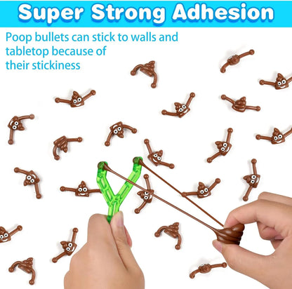 6/12/24/36-Pack Sticky Shooting Fake Poop Slingshot Toys – Colorful Party Favors & Piñata Fillers