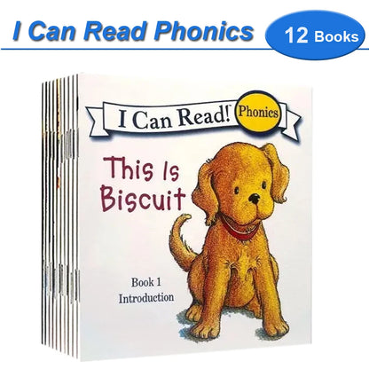 I Can Read Phonics – 12-Book Set, My Very First Picture Books for Kids and Babies Montessori Reading Story Collection