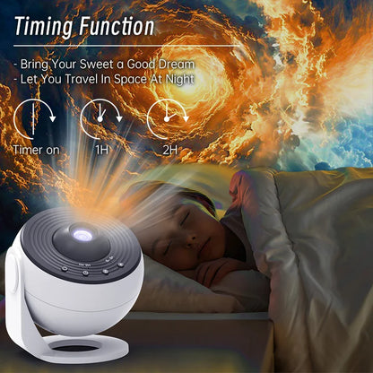 Galaxy Projector Pro 360° Rotating Starry Sky Planetarium Lamp – 12-in-1 Night Light for Kids Bedroom, Valentine's Day Gift