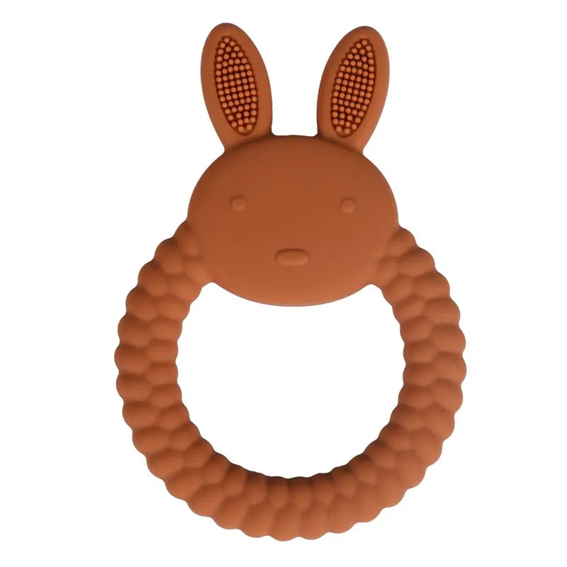 Baby Teether Gloves - Cartoon Bear Silicone Teething Gloves, Dental Care for Gums, Anti-Eating Molar Stick, BPA-Free Baby Accessory