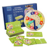 Montessori Wooden Learning Clock with Matching Cards, Educational Teaching Aid for Preschool & Kindergarten