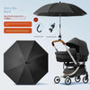 Baby Stroller Solid Color Sunade Umbrella Sunshade Bendable Arm Clip-On Handle Trolley Sunshade Accessory for Outdoors
