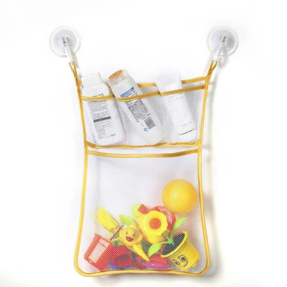 Dinosaur Animal Baby Bath Toy Organizer with Suction Cup Mesh Storage Bag for Kids
