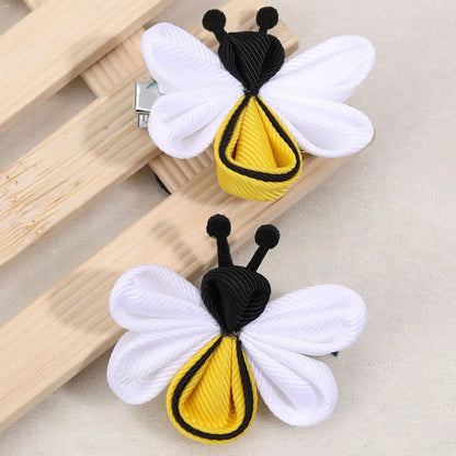 2Pcs Ribbon Bee Hairpin – Unique Animal Hair Clips for Baby Girls, Kids Barrettes, Children Headwear Accessories