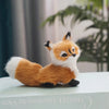 Mini Squatting Plush Fox (13 x 9 cm / 5.12 x 3.54 in) - Realistic Stuffed Animal Toy & Home Decor