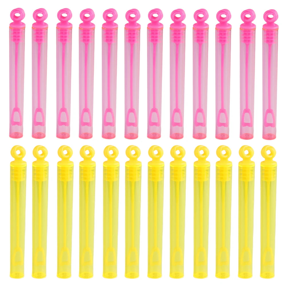 Mini Bubble Wands Party Favors - Assorted 10/24/40-Pack Colorful Round Bubble Soap Bottles & Bubble Stick Sets for Kids, Weddings, Easter