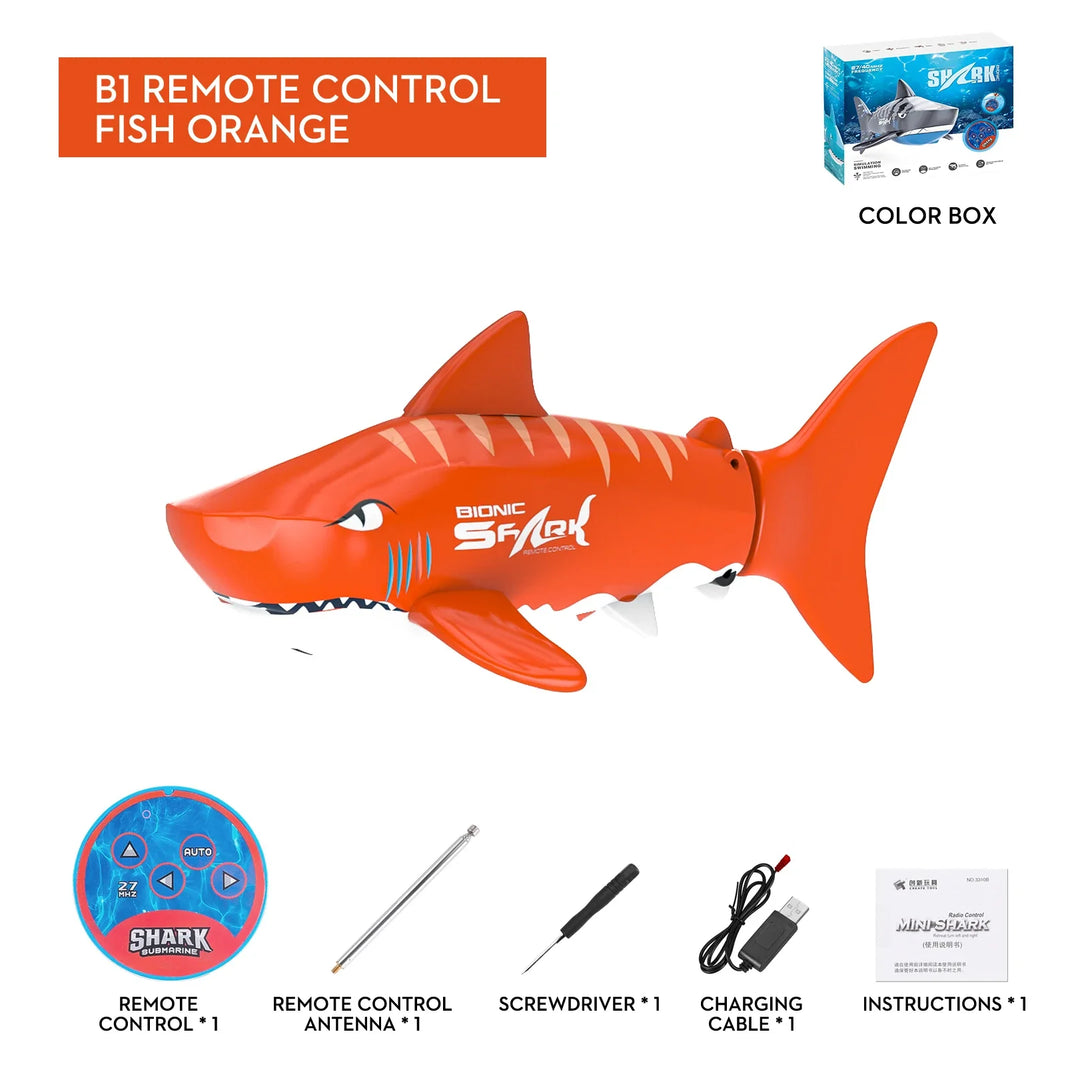 RC Shark and Whale Toy – Electric Remote Control Dolphin Submarine for Pool and Bath