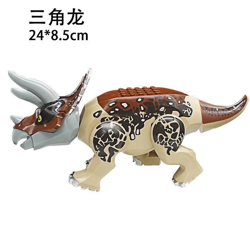 Jurassic World 3 Brutal Raptor Building Blocks – Tyrannosaurus, Indominus, and I-Rex Dinosaur Toy for Kids