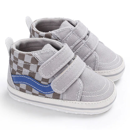 Newborn Baby Canvas Shoes – Anti-Slip Soft Sneakers for Baby Boys & Girls, Multi-Color Toddler First Walkers Crib Shoes