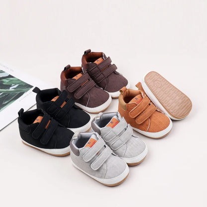 Baby Shoes Soft PU High Quality TPR Anti-Slip Sole Spring & Autumn Style for Newborn Toddler Boys and Girls