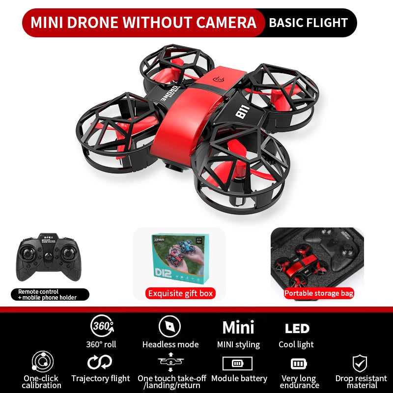 Dowellin D12 Mini RC Drone – Remote Control Quadcopter with HD Dual Camera and Fixed Height