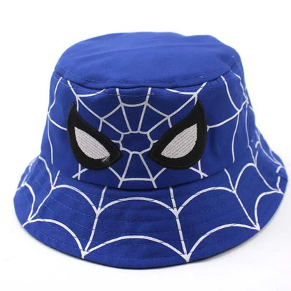 Kids Spider Cartoon Bucket Hat - Sun Fisherman Cap for Boys & Girls, Ages 2-7, One Size (52–53 cm / 20.5–20.9 in)