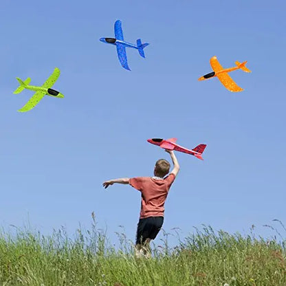 Large Foam Plane Glider 36 cm (14.17 in) and 48 cm (18.9 in) Hand Throw Airplane Outdoor Kids Toy Gift