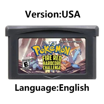 GBA Game Cartridge (32-bit, Pokemon Series, Odyssey Cloud White, FireRed & Silver Rival Rom Hack)