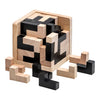 3D Cube Puzzle Luban, Interlocking Creative Educational Wooden Toy, Brain IQ Mind Game, Early Learning Gift for Children, Letter 54T