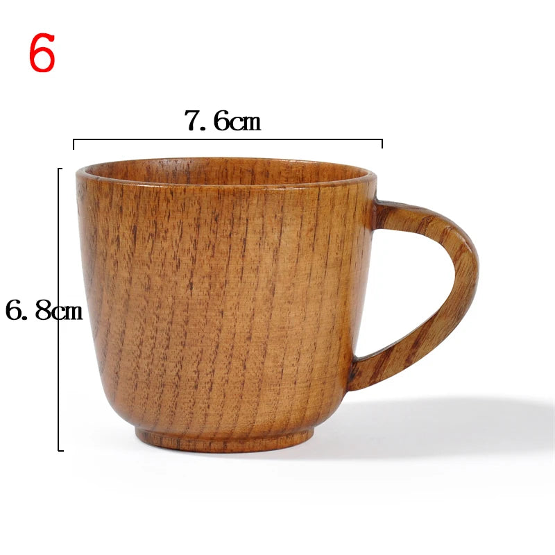 Handmade Spruce Wood Big-Belly Cup — Rustic Wooden Beer, Tea & Coffee Mug (Brown)