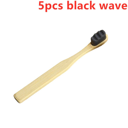 New Bamboo Toothbrush for Kids Children, Biodegradable Extra Soft Bristles, 20000 Soft Natural Bristle Toothbrush