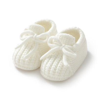 Baby Shoes Knitted Newborn Footwear – 0-18M Warm First Boots for Boys & Girls, Solid Toddler Kid Accessories