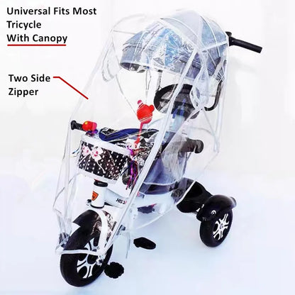 ALWAYSME Rain Cover for Kids Tricycle