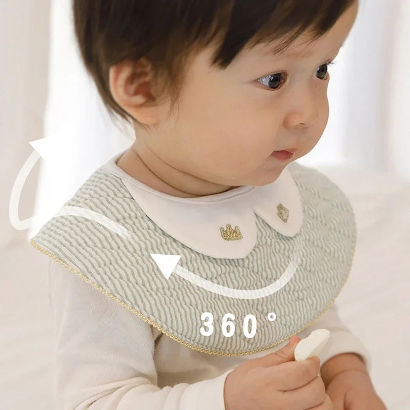 Stylish & Practical Baby Drool Bibs | Bear & Rabbit Pattern Spit-up Bibs for Feeding & Teething | Functional Baby Accessories - Kidzy Market