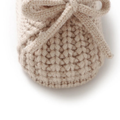 Baby Shoes Knitted Newborn Footwear – 0-18M Warm First Boots for Boys & Girls, Solid Toddler Kid Accessories