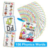 Alphabet 26 Letters & 156 Phonics Words English Flash Cards - Early Development Educational Toys, Montessori Learning for Kids