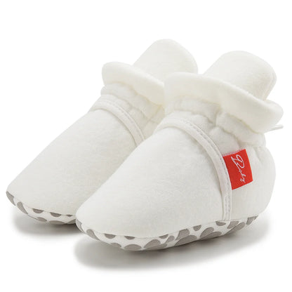 Winter Baby Boy Girl Socks Booties Fluff Soft Elastic Cord First Walkers Anti-slip Indoor Warm Newborn Baby Shoes Moccasin