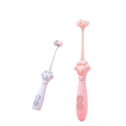 SAKURA Three-Sided Children's Toothbrush, 10000 Soft Bristles, U-Shaped for 3-12 Years Old, Deep Oral Hygiene Clean
