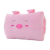 Pink Bear Plush Hand Warmer Pillow – Cartoon Nap Cushion with Hand Pockets for Kids & Adults