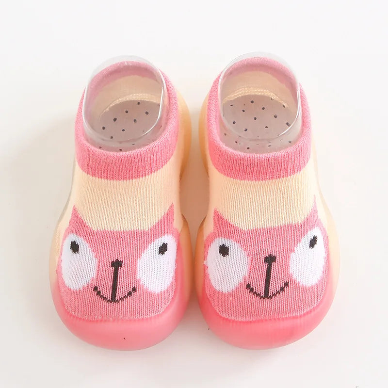 Baby Socks Shoes – Cute Cartoon Boy & Girl Infant Shoes, Soft Rubber Sole First Walker Booties for Toddlers