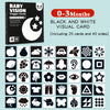 Baby High-Contrast Visual Stimulation Flash Cards – Montessori Infant Cognitive Toy