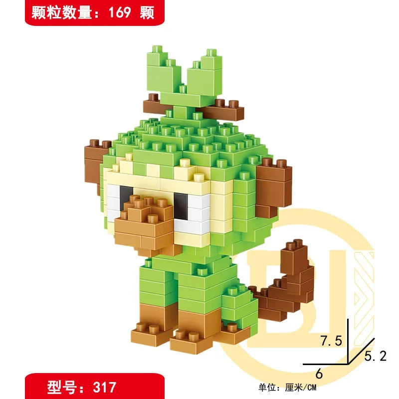 DIY Pokemon Mini Building Blocks – Pikachu, Charizard, Eevee, Mewtwo Anime Model Toys
