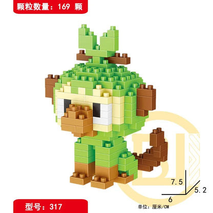 DIY Pokemon Mini Building Blocks – Pikachu, Charizard, Eevee, Mewtwo Anime Model Toys