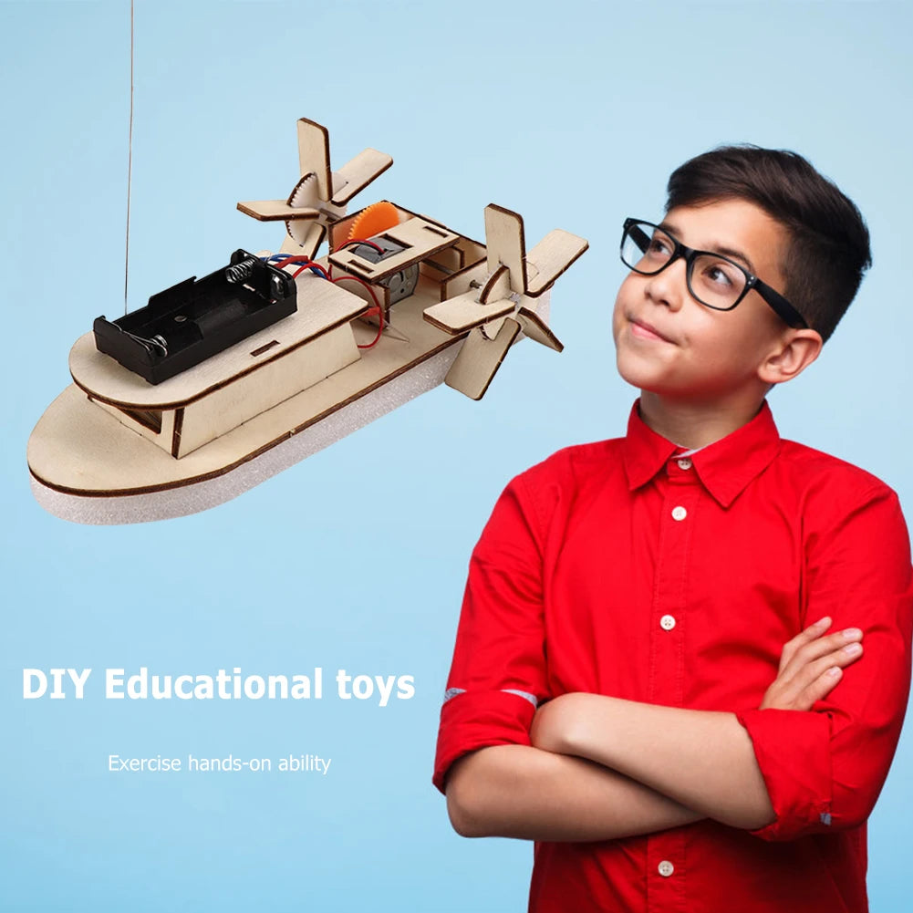DIY STEM Projects Kit for Kids – 3D Wooden Car and Boat Model Puzzle