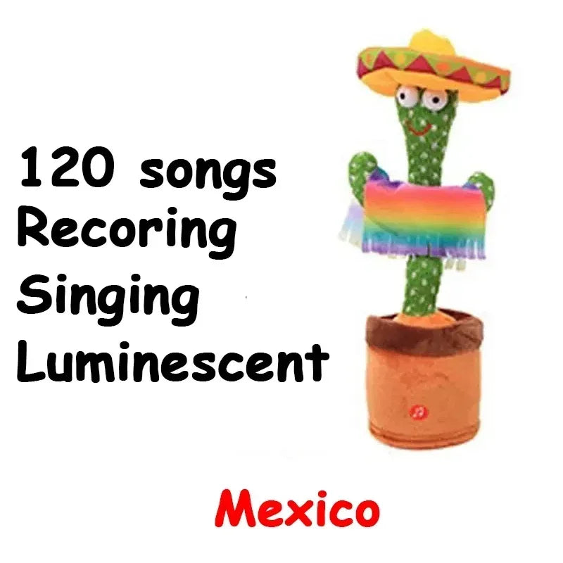 Talking Cactus Toy Rechargeable with Record and Repeat Voice Changer for Kids Spanish English Arabic