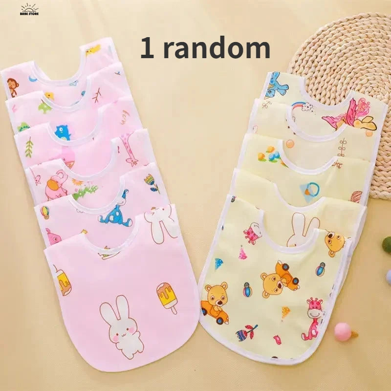 1 Pc Baby U-Shaped Waterproof Bib | Crystal Velvet Snap Lip Towel, Burp Cloth for Infants (0-3 Years) Feeding Essentials - Kidzy Market