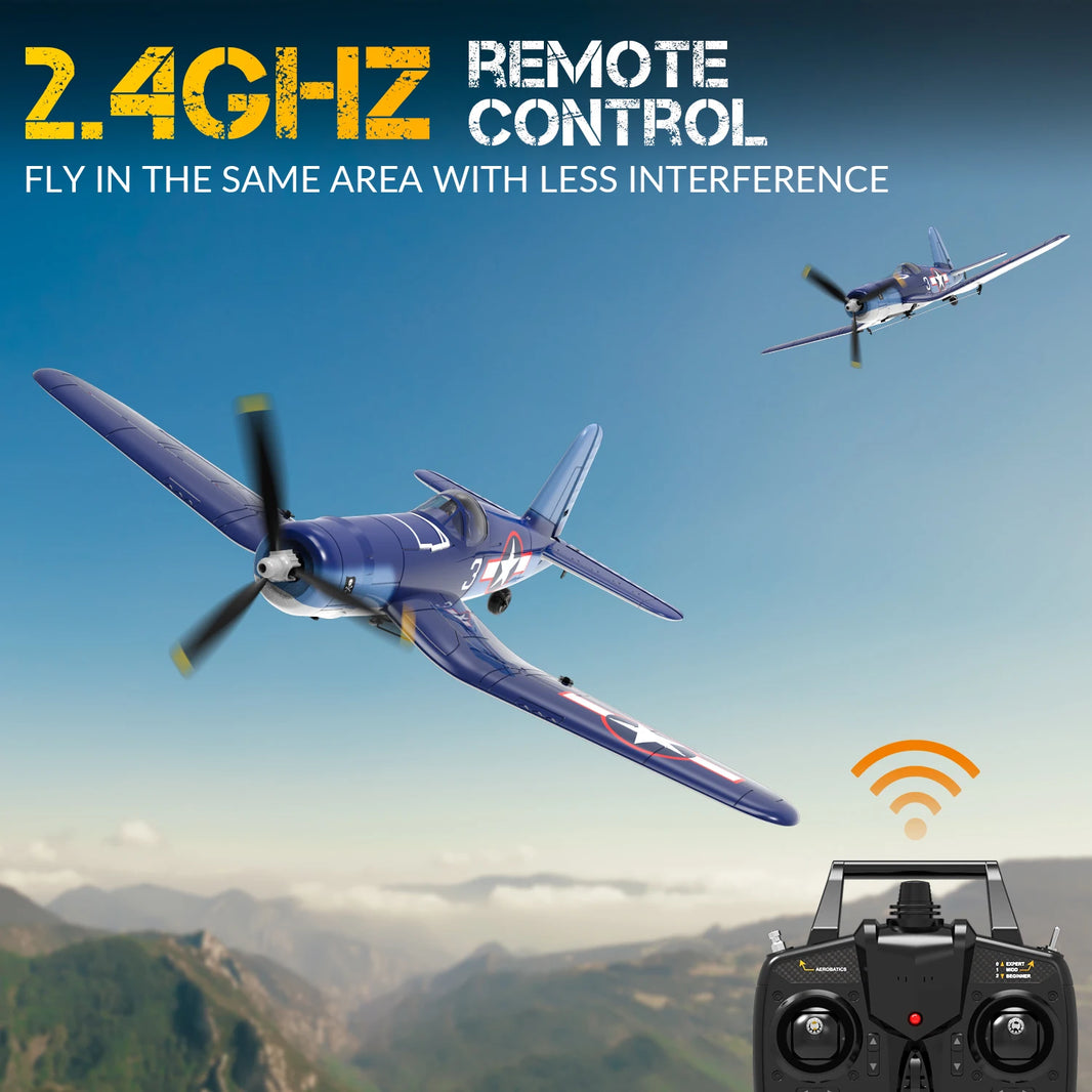 F4U Corsair RC Plane 2.4GHz 4CH 400mm (15.7 Inches) Wingspan One-Key Aerobatic RTF