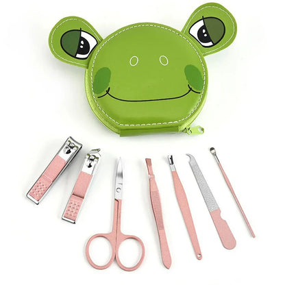 7PCS Baby Nail Scissor Set – Baby Care Tool, Kid Safe Portable Nail Clipper, Trimmer, Tweezer, Children Manicure Kit