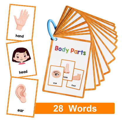 Montessori English Words Learning Flashcards – Early Educational Cards for Kids and Classroom Use