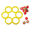 Pool Floating Toss Game with 10 Rainbow Balls – Floating Throwing Ring for Kids & Adults